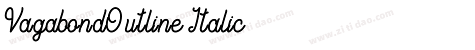 VagabondOutline Italic字体转换